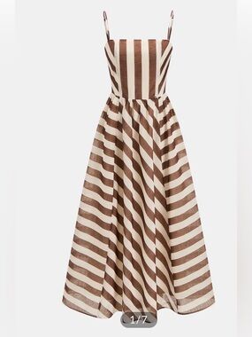 Commense Striped Cami Maxi Dress